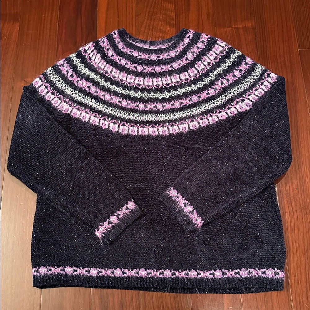 Talbots Christmas Fair Isle Sweater Petite Small